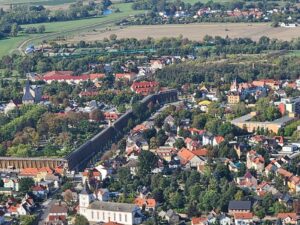 Bad Dürrenberg mit dem Kurpark uns der Saline.
